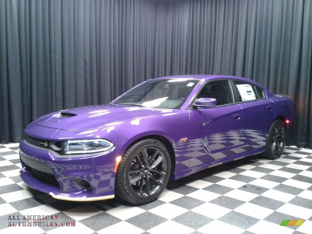 2019 Charger R/T Scat Pack - Plum Crazy Pearl / Black photo #2