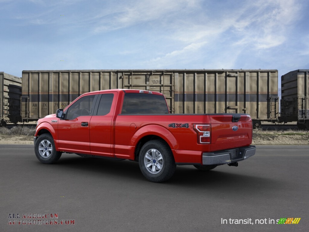 2019 F150 XLT SuperCab 4x4 - Race Red / Earth Gray photo #4