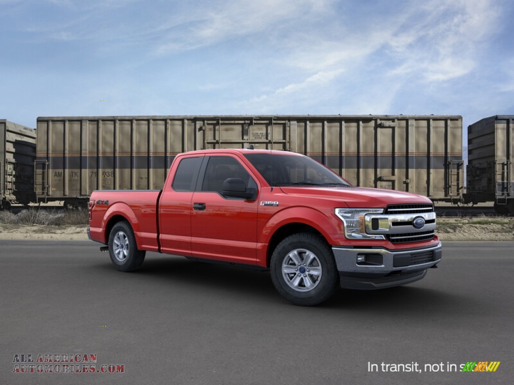 2019 F150 XLT SuperCab 4x4 - Race Red / Earth Gray photo #7