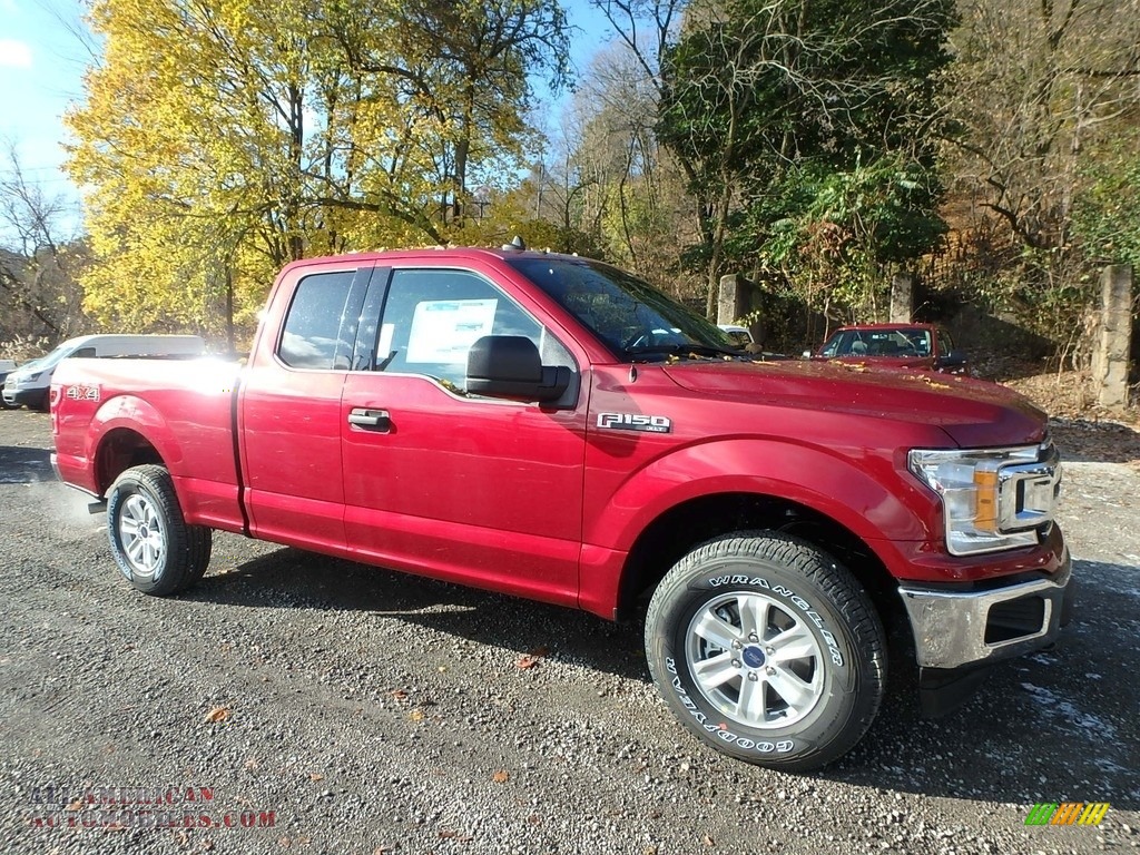 2019 F150 XLT SuperCab 4x4 - Ruby Red / Earth Gray photo #8