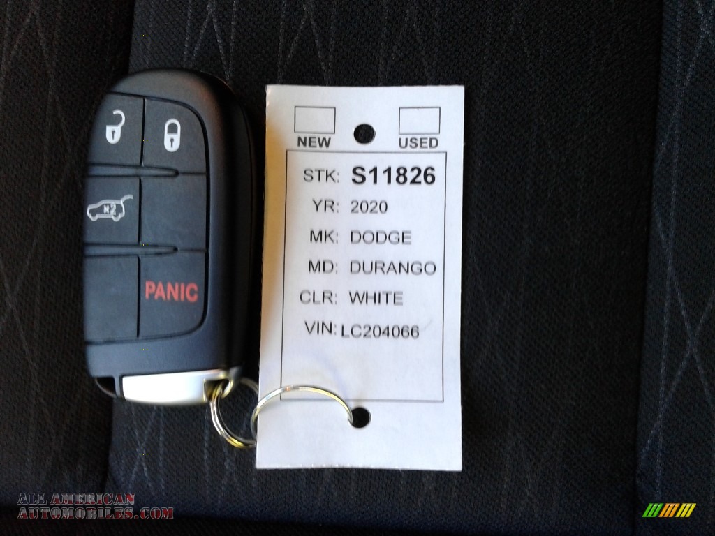 2020 Durango SXT AWD - White Knuckle / Black photo #36