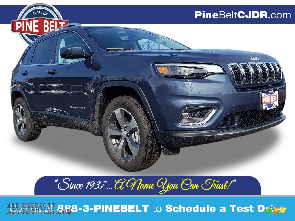 Blue Shade Pearl / Ski Gray/Black Jeep Cherokee Limited 4x4