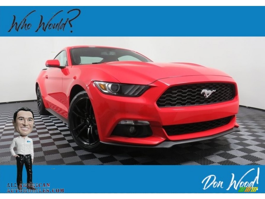 2015 Mustang EcoBoost Coupe - Race Red / Ebony photo #1