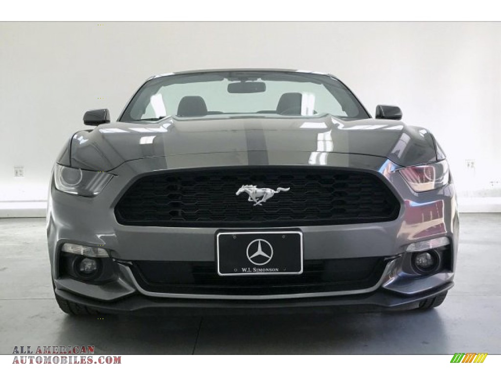 2015 Mustang V6 Convertible - Magnetic Metallic / Ebony photo #2