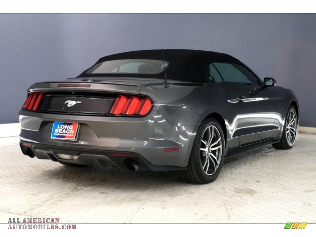 2015 Mustang EcoBoost Premium Convertible - Magnetic Metallic / Ebony photo #27