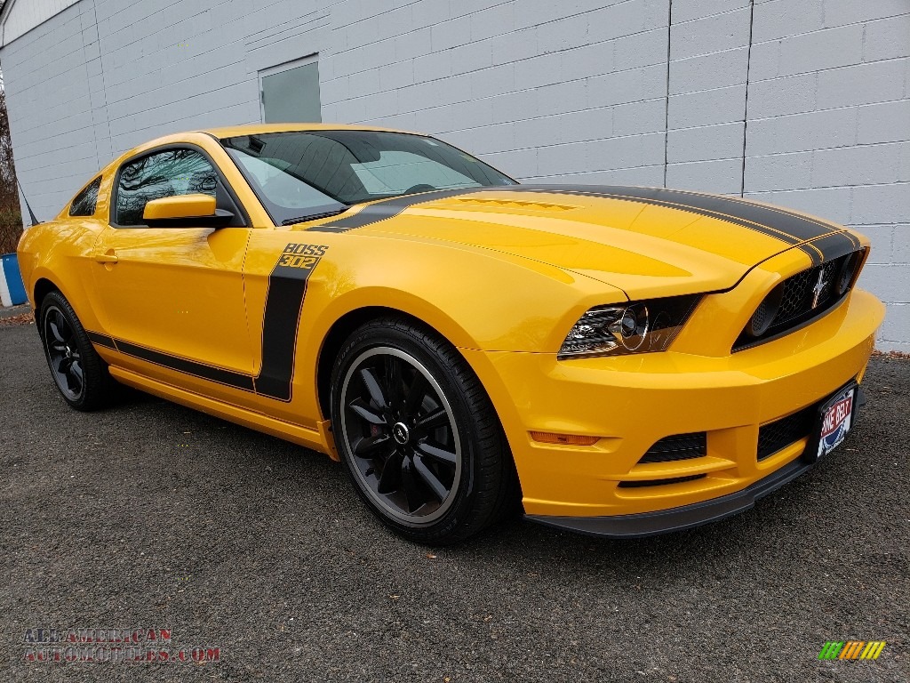 School Bus Yellow / Charcoal Black Ford Mustang Boss 302