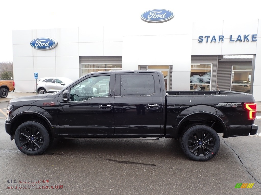 2020 F150 Lariat SuperCrew 4x4 - Agate Black / Sport Special Edition Black/Red photo #8