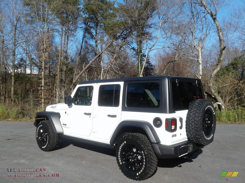 2020 Wrangler Unlimited Willys 4x4 - Bright White / Black photo #2