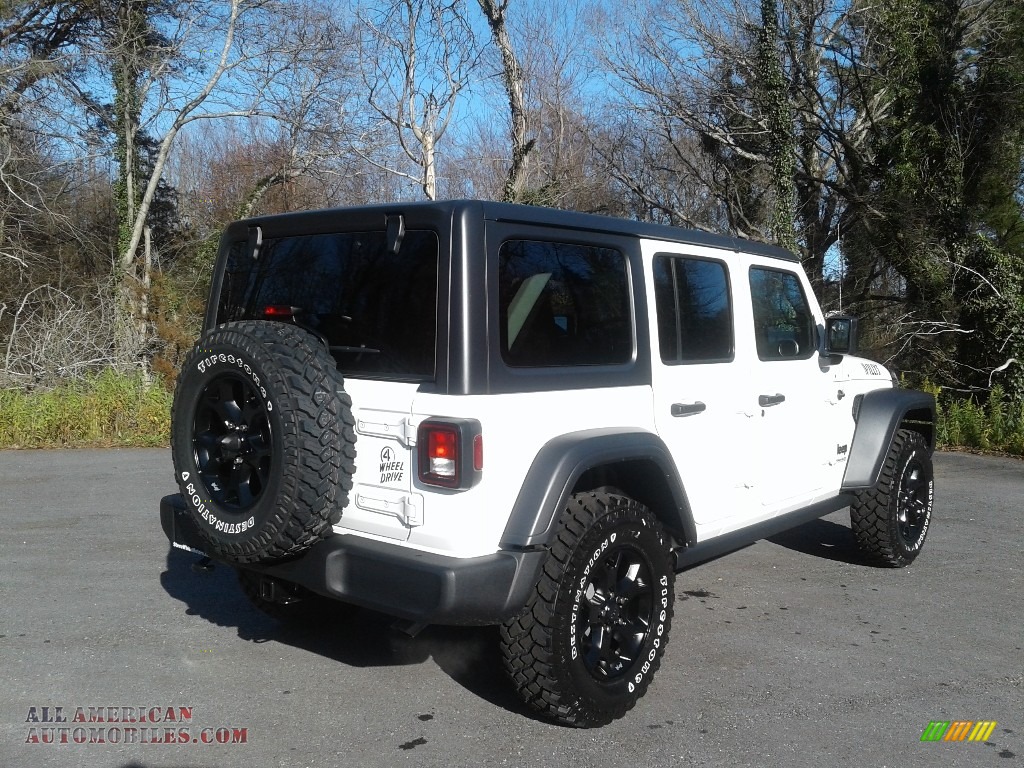 2020 Wrangler Unlimited Willys 4x4 - Bright White / Black photo #7