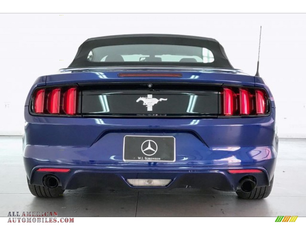 2015 Ford Mustang V6 Convertible In Deep Impact Blue Metallic Photo 3