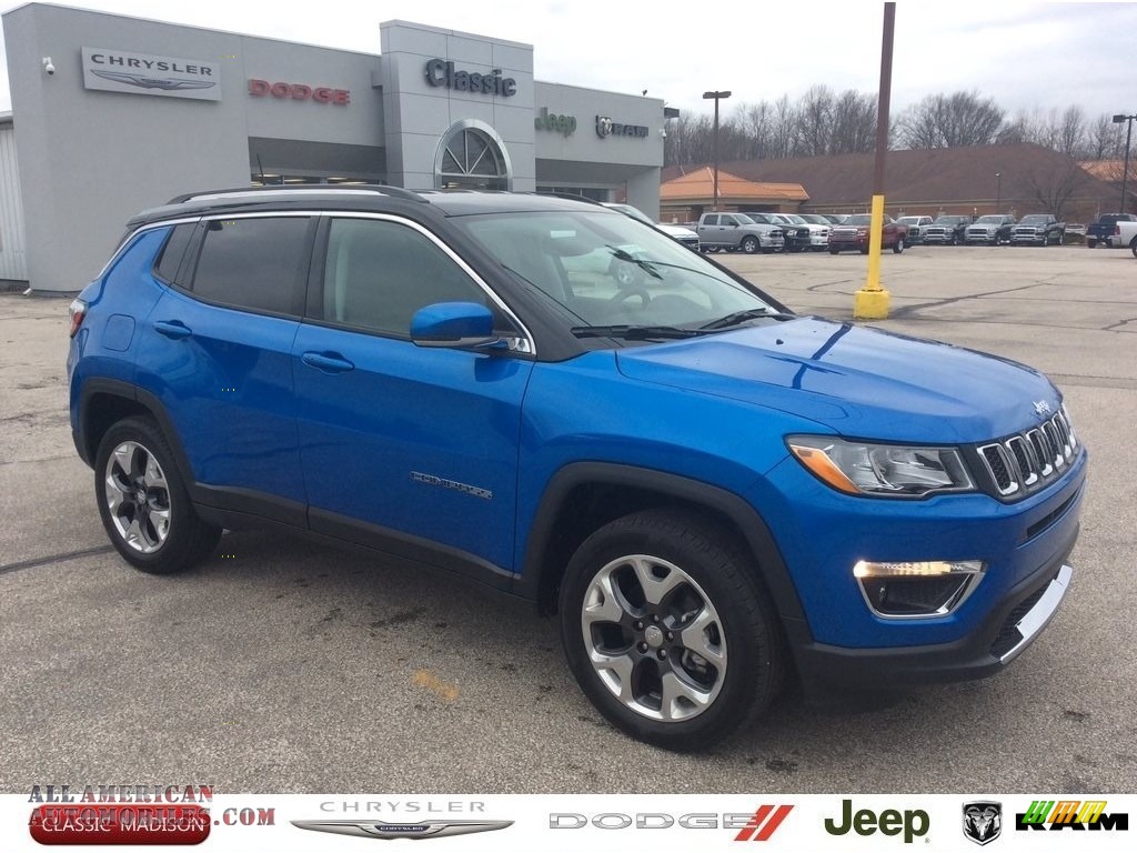 Laser Blue Pearl / Black Jeep Compass Limted 4x4