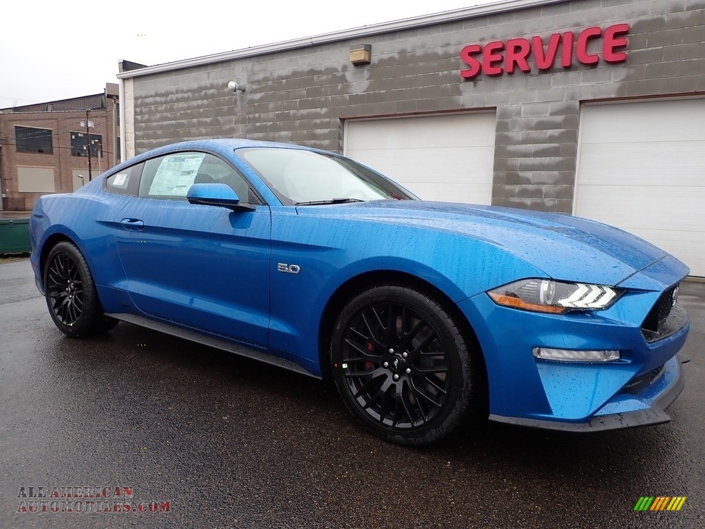2020 Mustang GT Premium Fastback - Velocity Blue / Ebony photo #9
