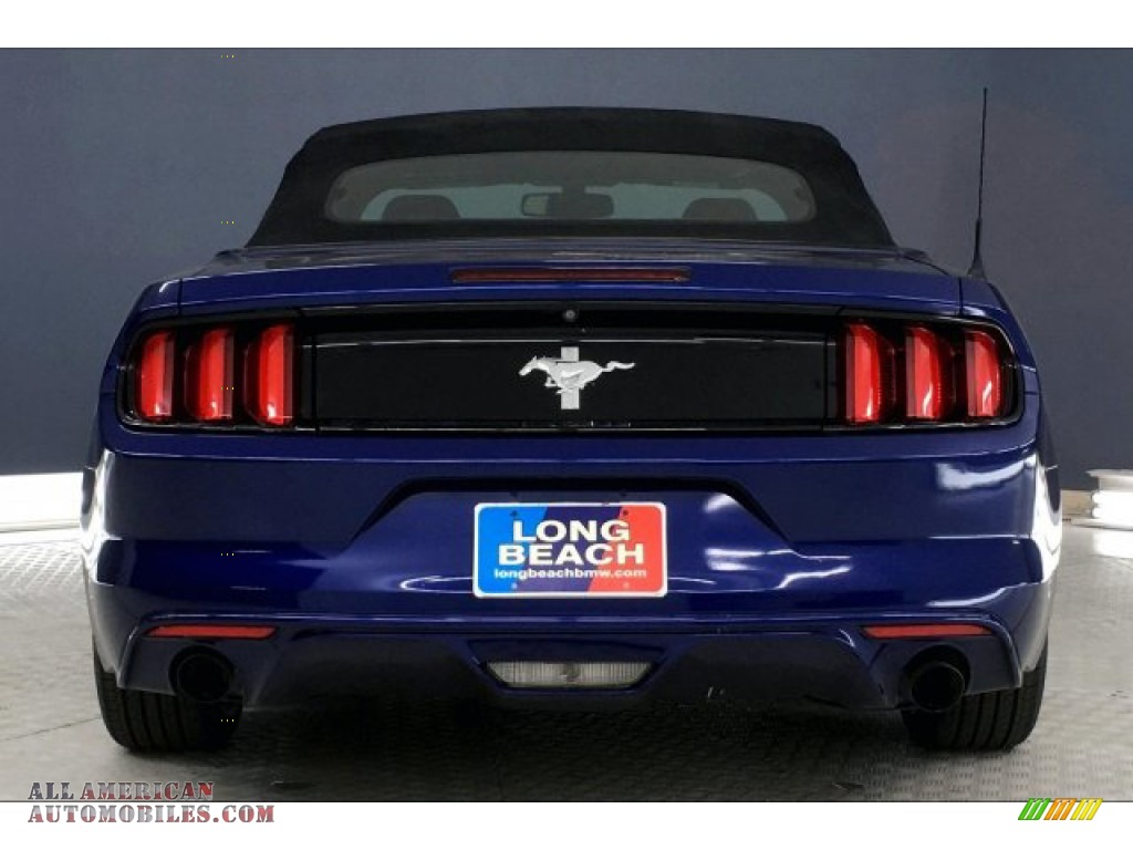 2015 Mustang V6 Convertible - Deep Impact Blue Metallic / Ebony photo #3