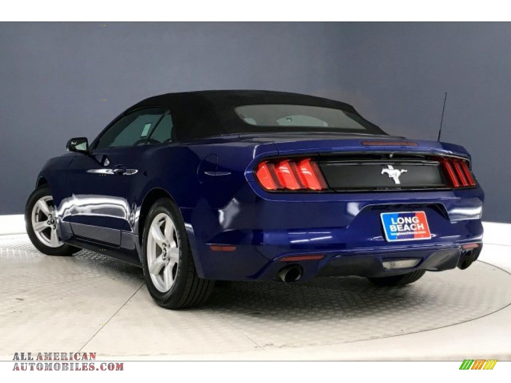 2015 Mustang V6 Convertible - Deep Impact Blue Metallic / Ebony photo #9