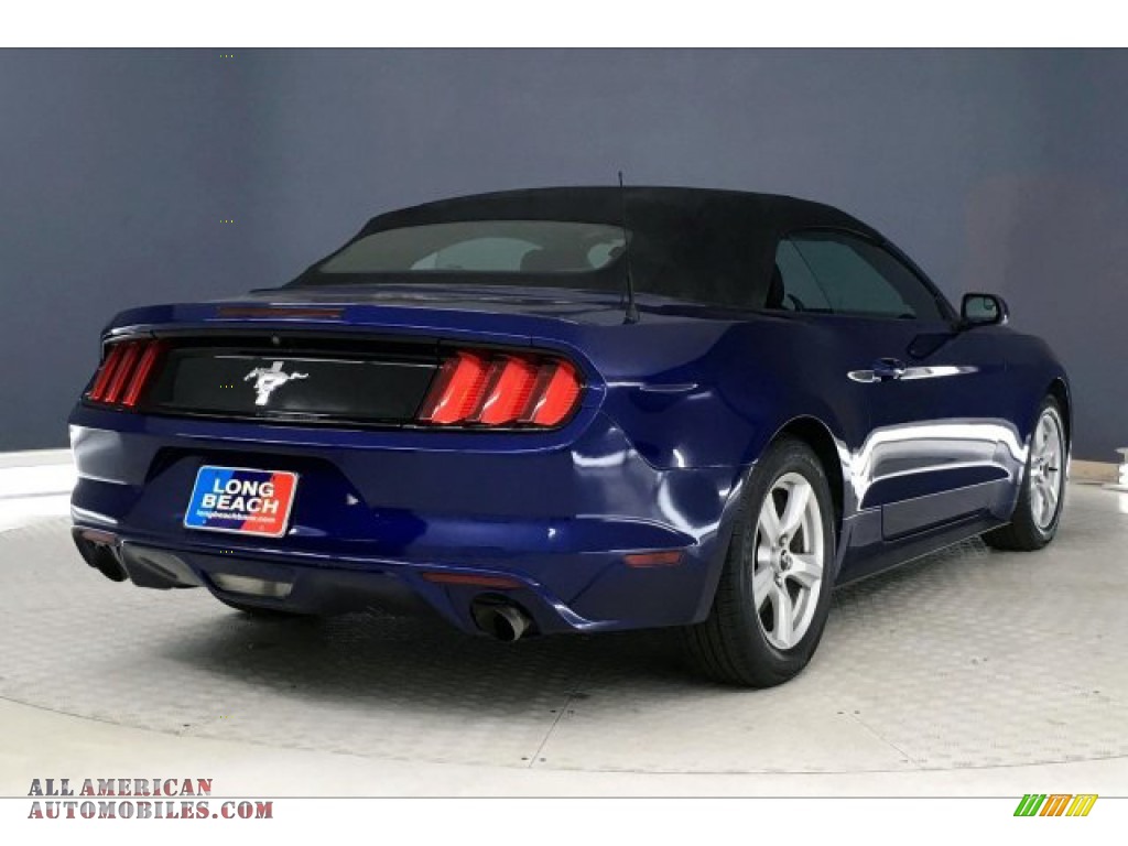 2015 Mustang V6 Convertible - Deep Impact Blue Metallic / Ebony photo #26