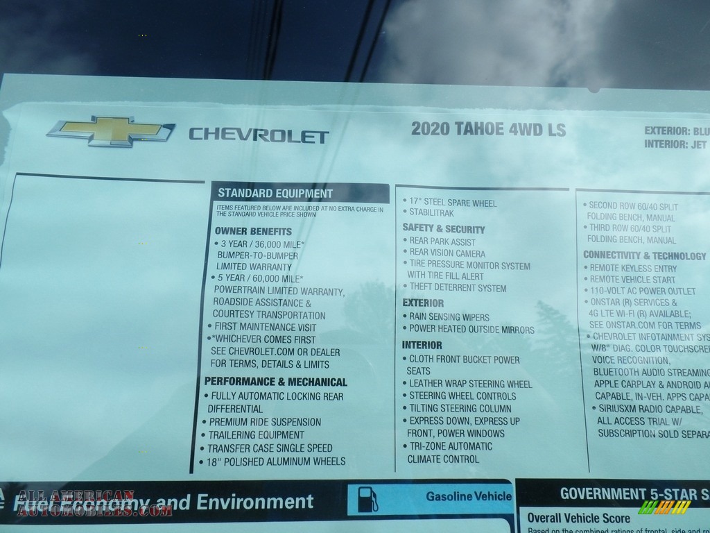 2020 Tahoe LS 4WD - Blue Velvet Metallic / Jet Black photo #47