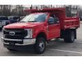 Ford F350 Super Duty XL Regular Cab 4x4 Chassis Dump Truck Race Red photo #4