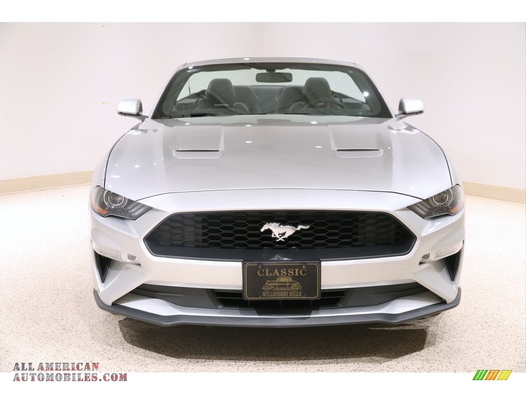 2019 Mustang EcoBoost Premium Convertible - Ingot Silver / Ebony photo #3