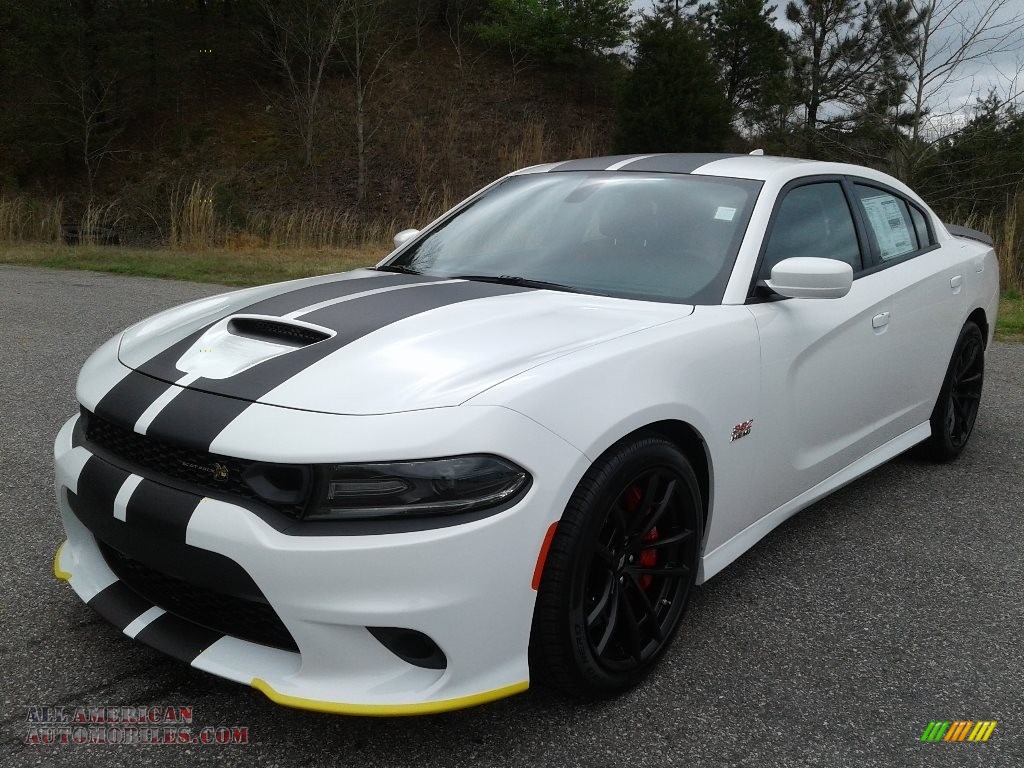 2020 Charger Scat Pack - White Knuckle / Black/Ruby Red photo #2