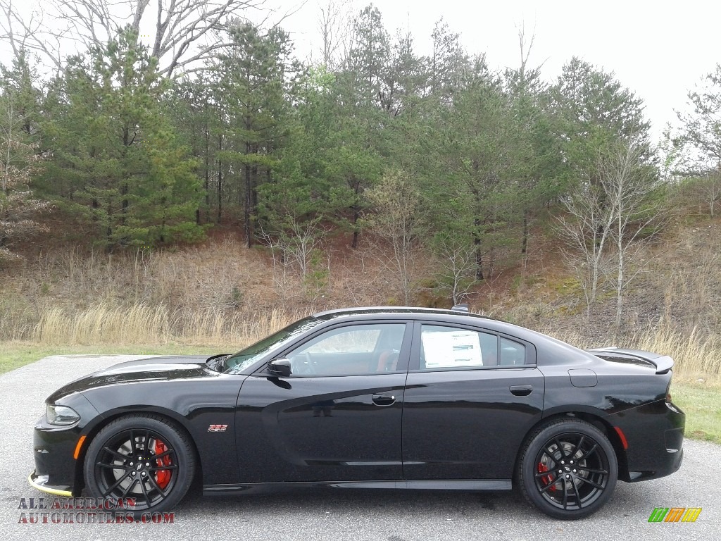 2020 Charger Scat Pack - Pitch Black / Black/Ruby Red photo #1
