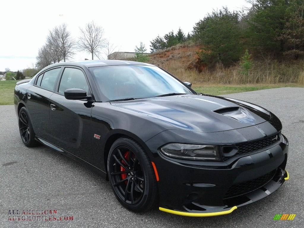 2020 Charger Scat Pack - Pitch Black / Black/Ruby Red photo #4