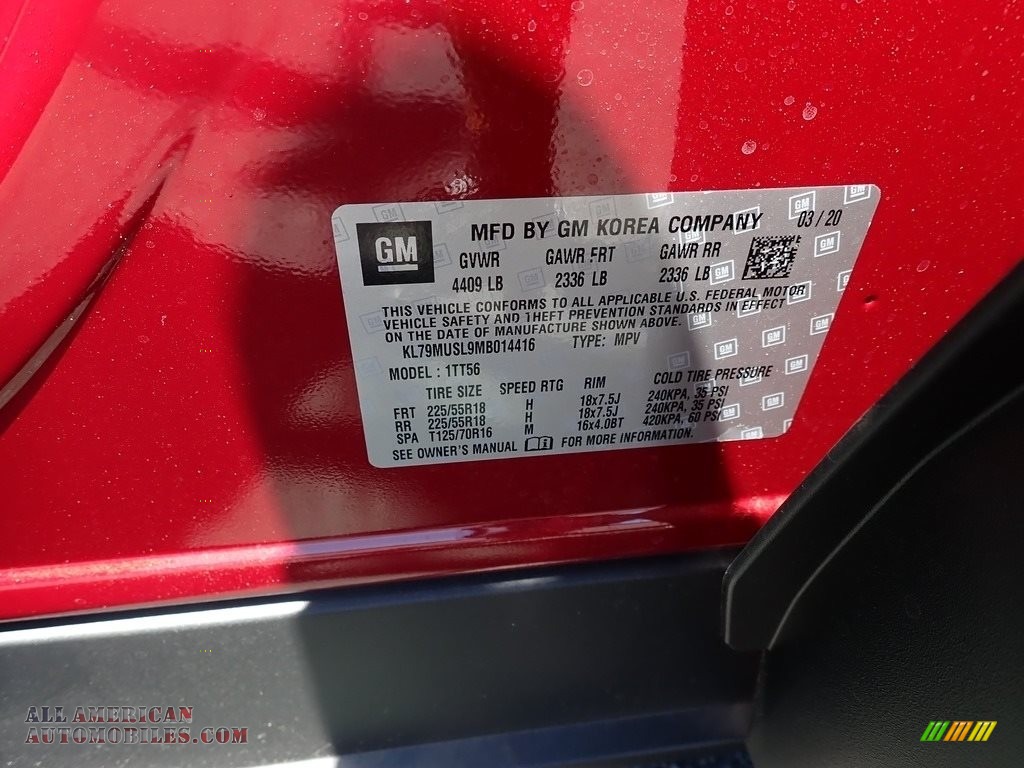 2021 Trailblazer RS AWD - Scarlet Red Metallic / Jet Black photo #15
