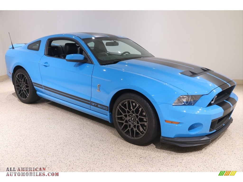 2013 Mustang Shelby GT500 SVT Performance Package Coupe - Grabber Blue / Shelby Charcoal Black/Black Accent photo #1