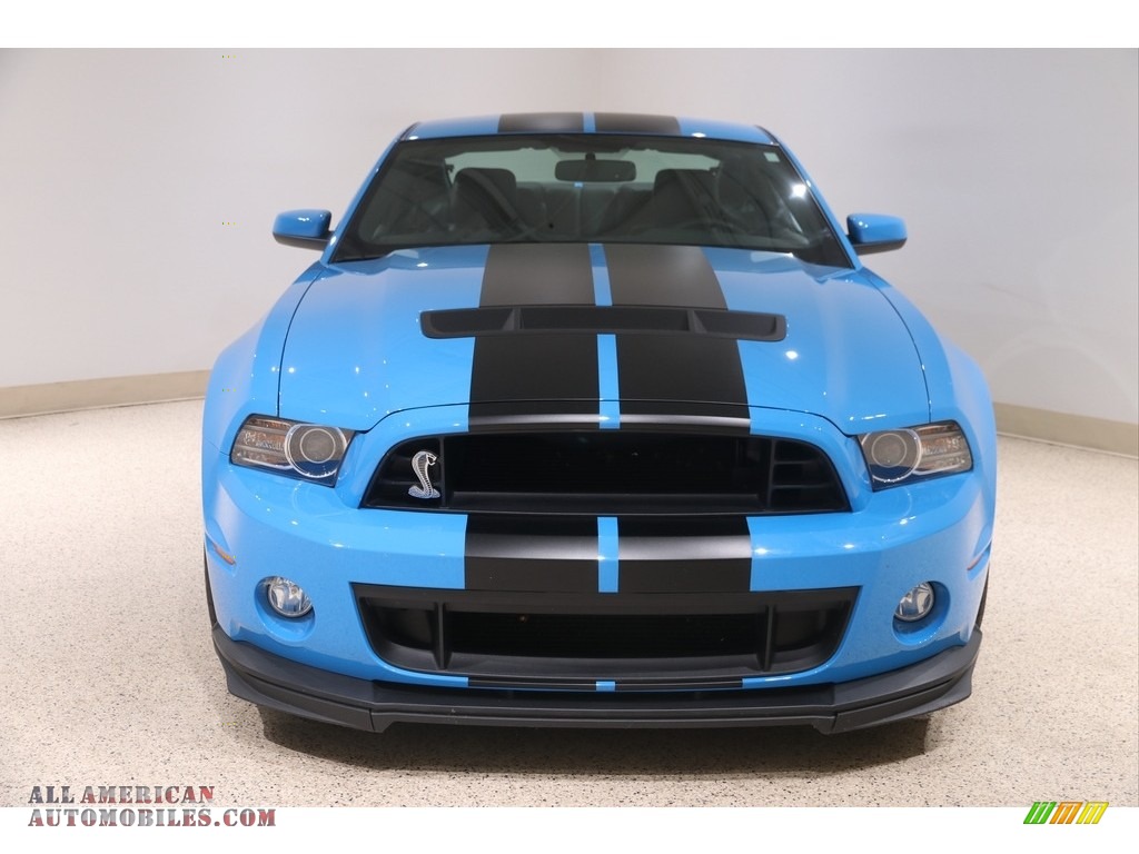 2013 Mustang Shelby GT500 SVT Performance Package Coupe - Grabber Blue / Shelby Charcoal Black/Black Accent photo #2