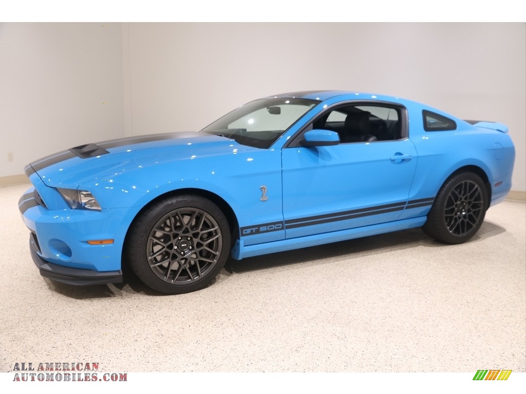 2013 Mustang Shelby GT500 SVT Performance Package Coupe - Grabber Blue / Shelby Charcoal Black/Black Accent photo #3