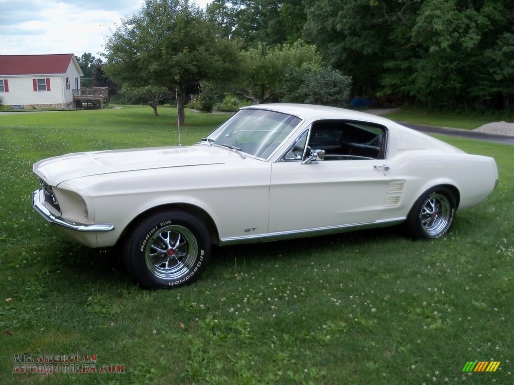 1967 Mustang Fastback - Wimbledon White / Black photo #4