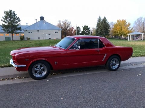 Red 1965 Ford Mustang Coupe