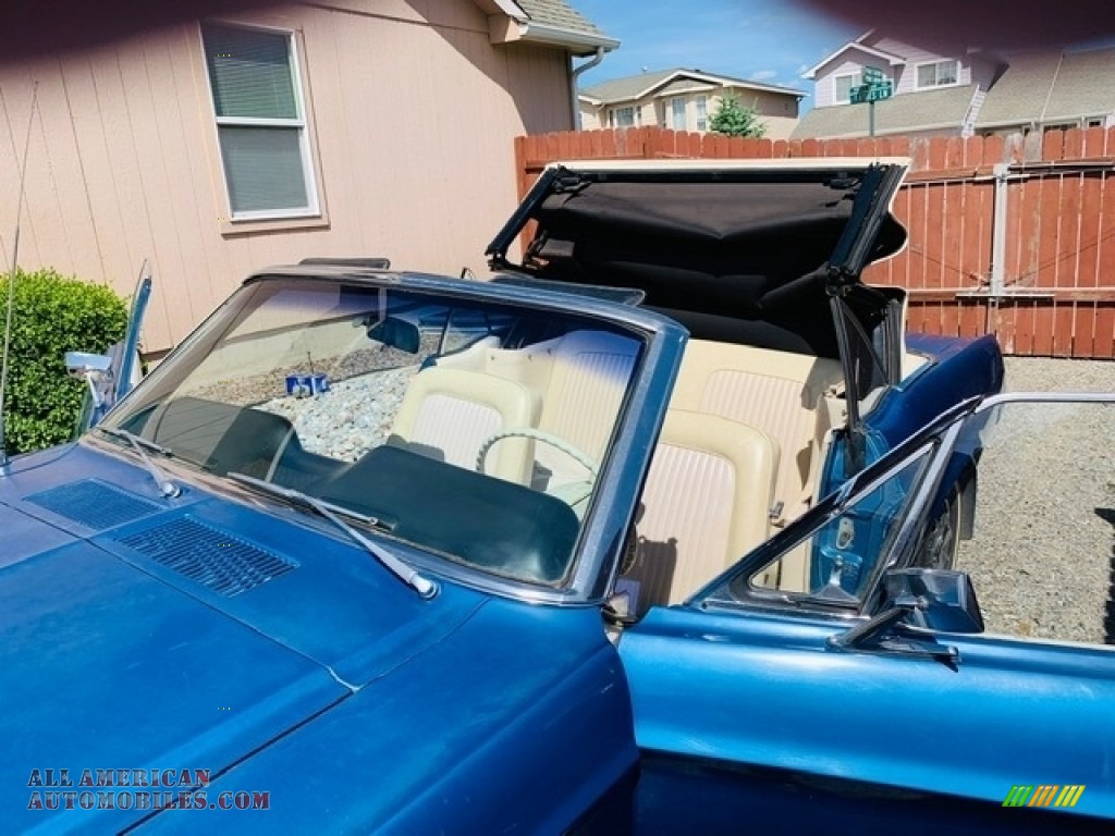 1968 Mustang Convertible - Acapulco Blue Metallic / Parchment photo #14