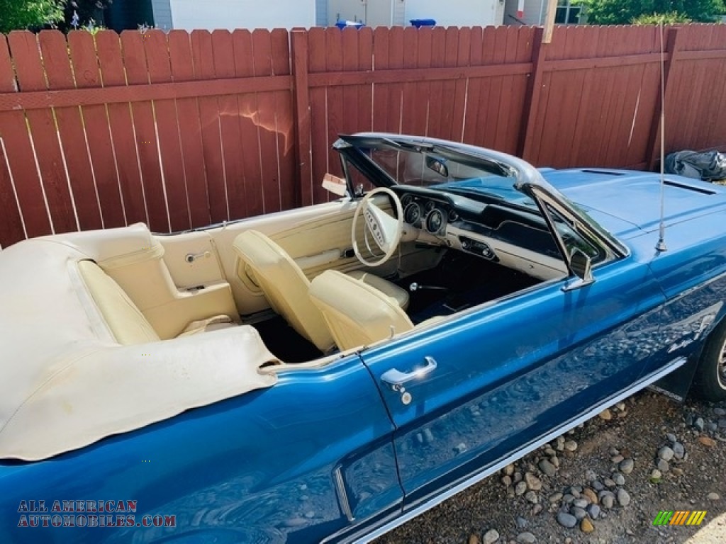 1968 Mustang Convertible - Acapulco Blue Metallic / Parchment photo #15