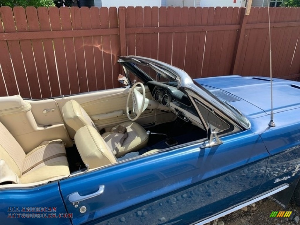 1968 Mustang Convertible - Acapulco Blue Metallic / Parchment photo #19