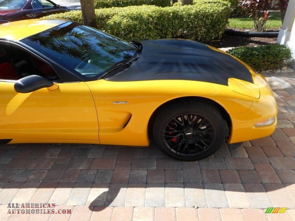 2001 Corvette Z06 - Milliennium Yellow / Black photo #7