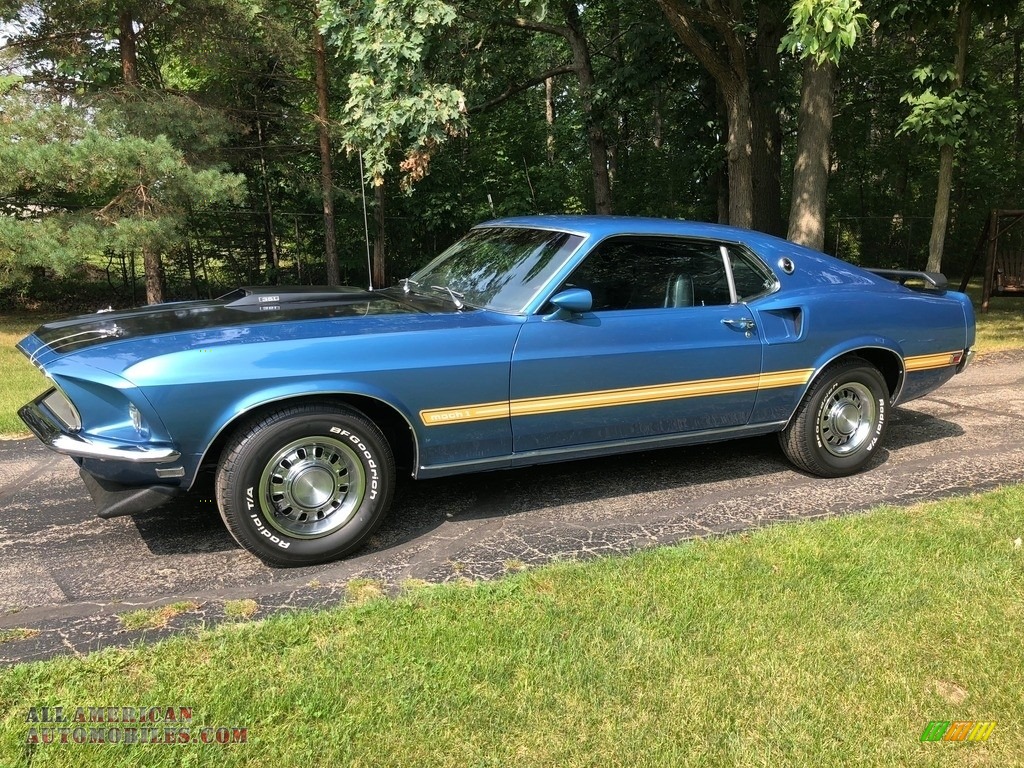 Acapulco Blue / Black Ford Mustang Mach 1