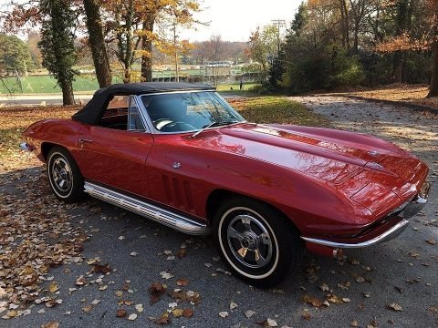 Rally Red 1966 Chevrolet Corvette Sting Ray Convertible