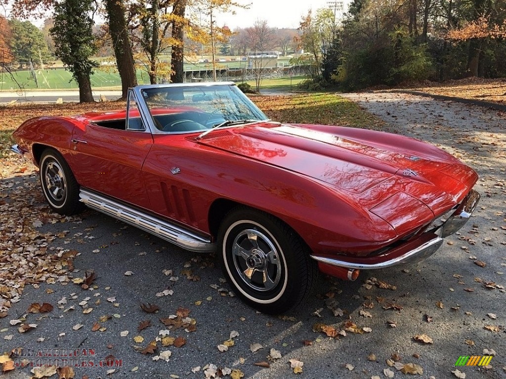 1966 Corvette Sting Ray Convertible - Rally Red / Black photo #2