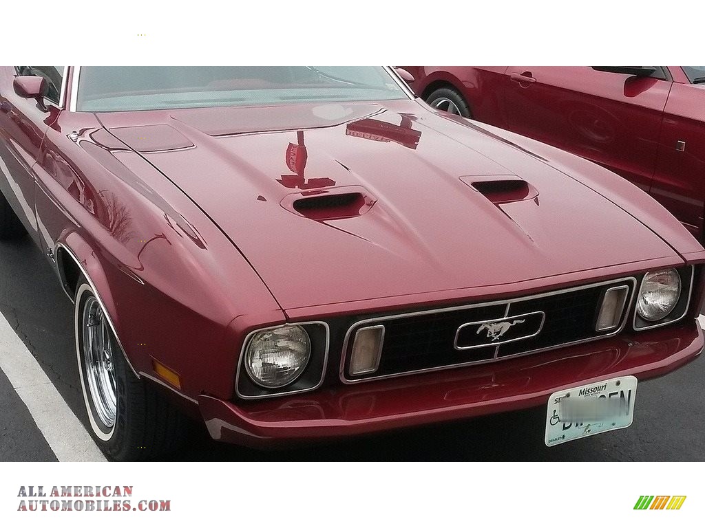 1973 Mustang Hardtop Grande - Ruby Red / Grey/Red photo #1