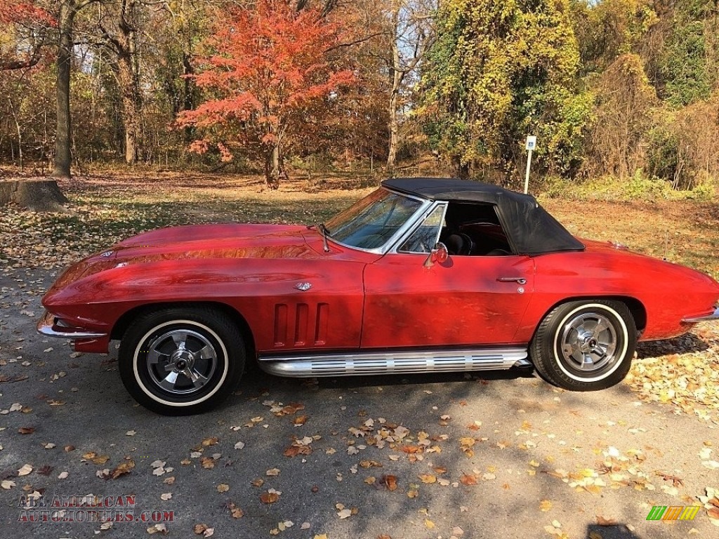 1966 Corvette Sting Ray Convertible - Rally Red / Black photo #17