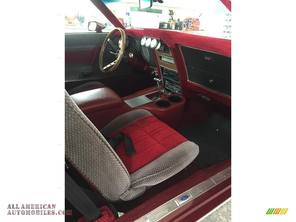 1973 Mustang Hardtop Grande - Ruby Red / Grey/Red photo #9
