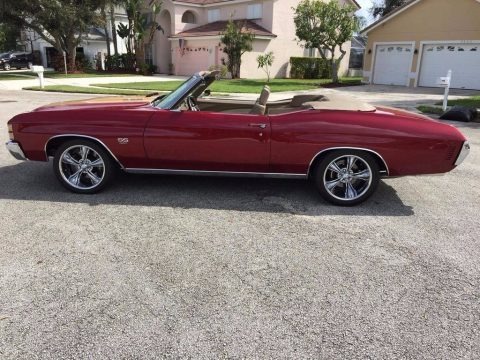 Crystal Red 1971 Chevrolet Chevelle SS 454 Convertible RestoMod