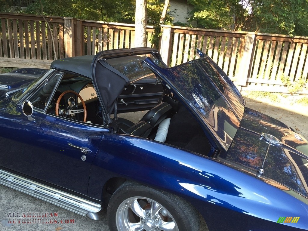 1966 Corvette Sting Ray Convertible - Laguna Blue / Black photo #7