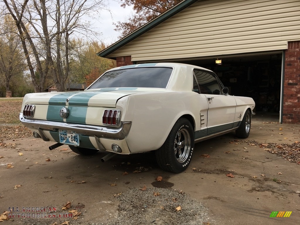 1966 Mustang Coupe - Wimbledon White / Turquoise photo #2