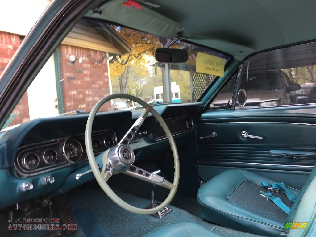 1966 Mustang Coupe - Wimbledon White / Turquoise photo #8