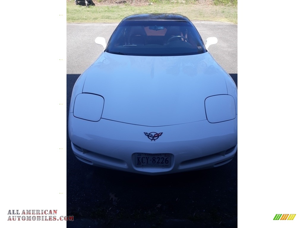 1998 Corvette Coupe - Arctic White / Firethorn Red photo #7