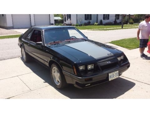 Black 1985 Ford Mustang GT Coupe