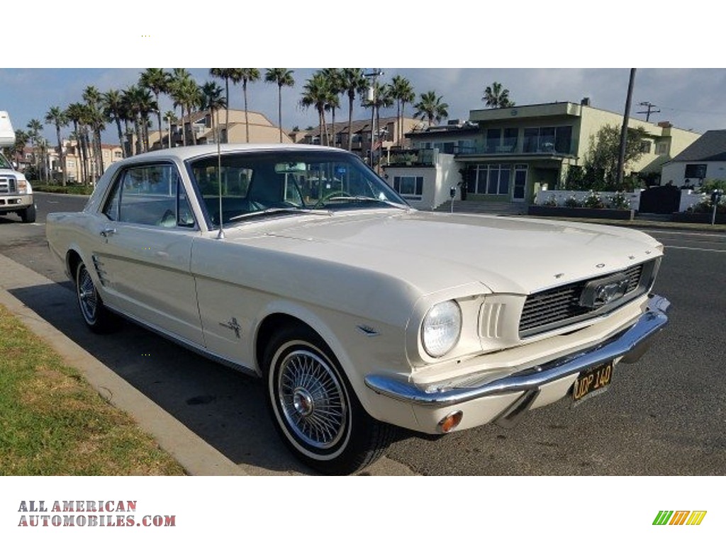 1966 Mustang Coupe - Wimbledon White / Light Blue photo #1
