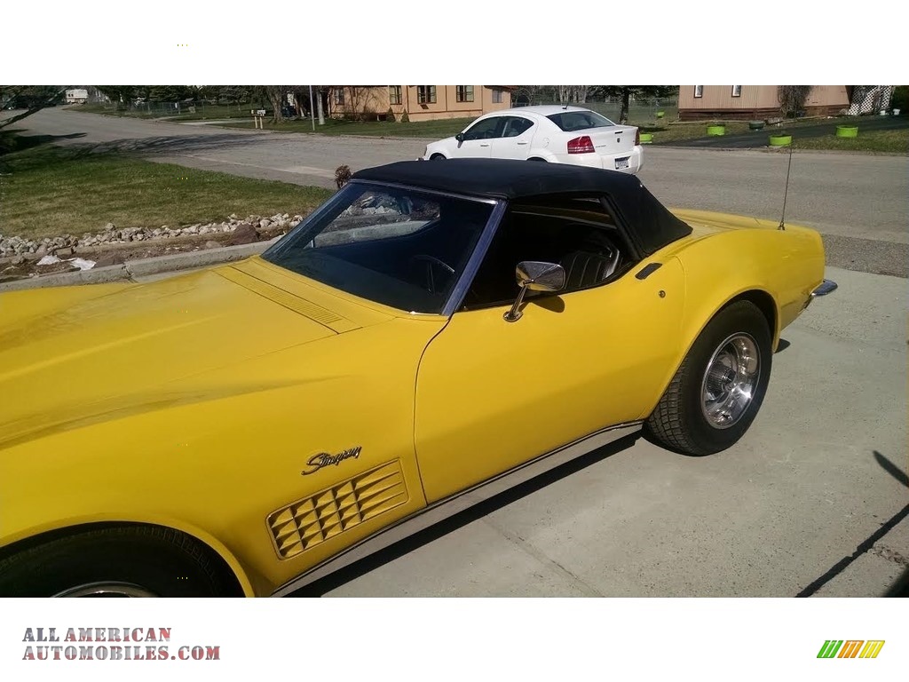 1971 Corvette Stingray Convertible - Sunflower Yellow / Black photo #3