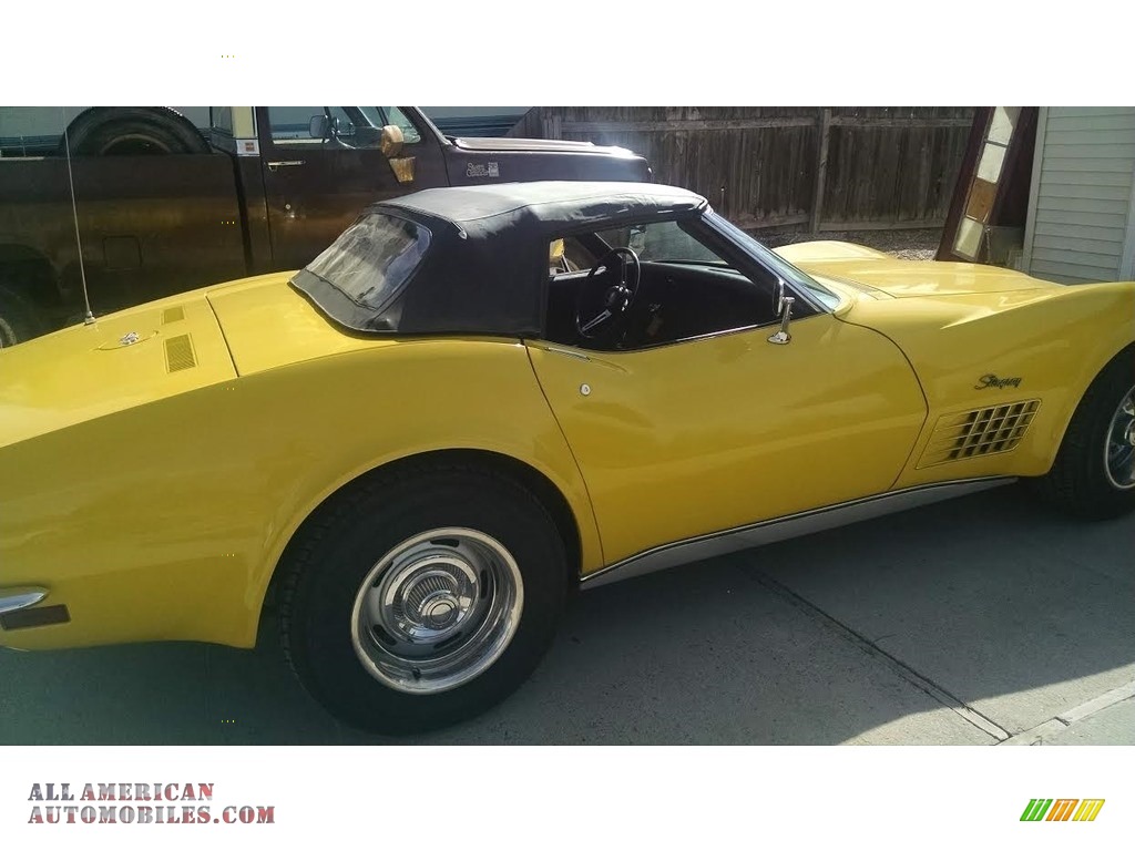 1971 Corvette Stingray Convertible - Sunflower Yellow / Black photo #6